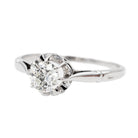 Bague Solitaire en or blanc et diamant - Castafiore