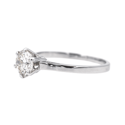 Bague Solitaire en or blanc et diamant - Castafiore