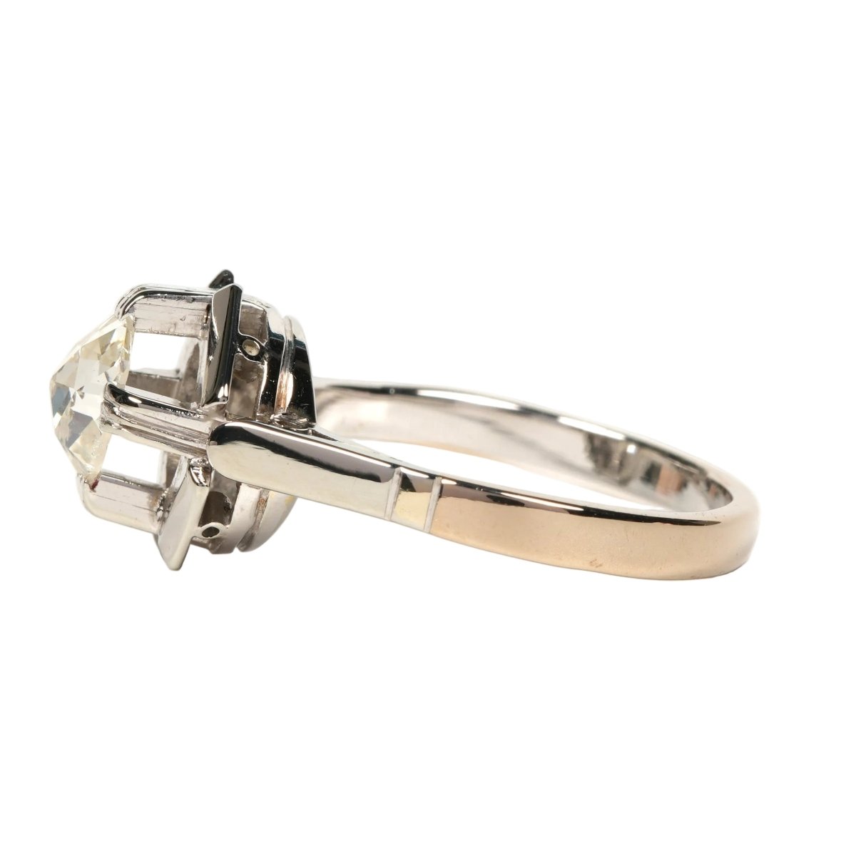 Bague Solitaire en or blanc et diamant - Castafiore