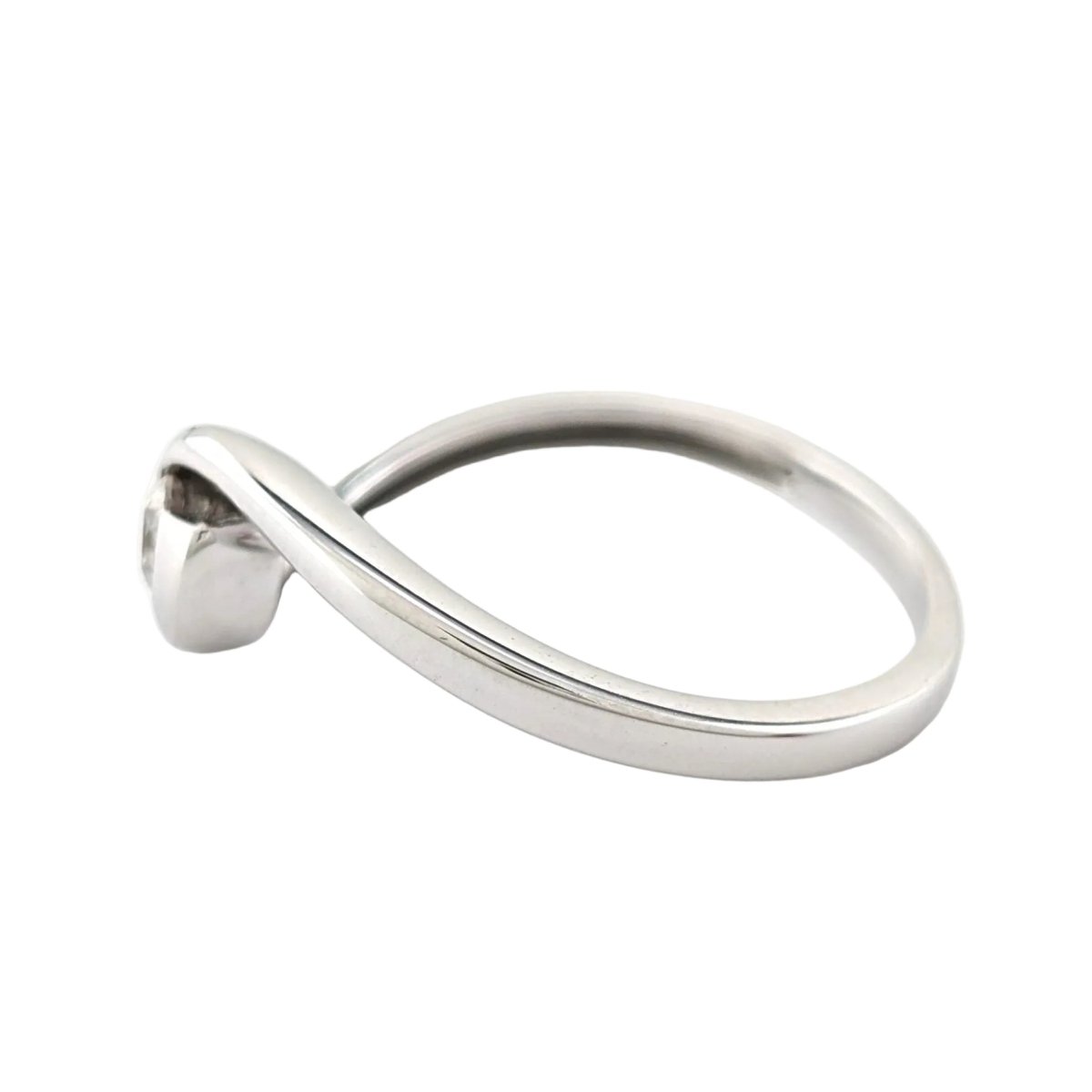 Bague Solitaire en or blanc et diamant - Castafiore
