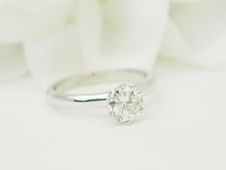 Bague Solitaire en or blanc et diamant - Castafiore
