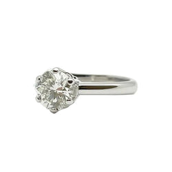 Bague Solitaire en or blanc et diamant - Castafiore