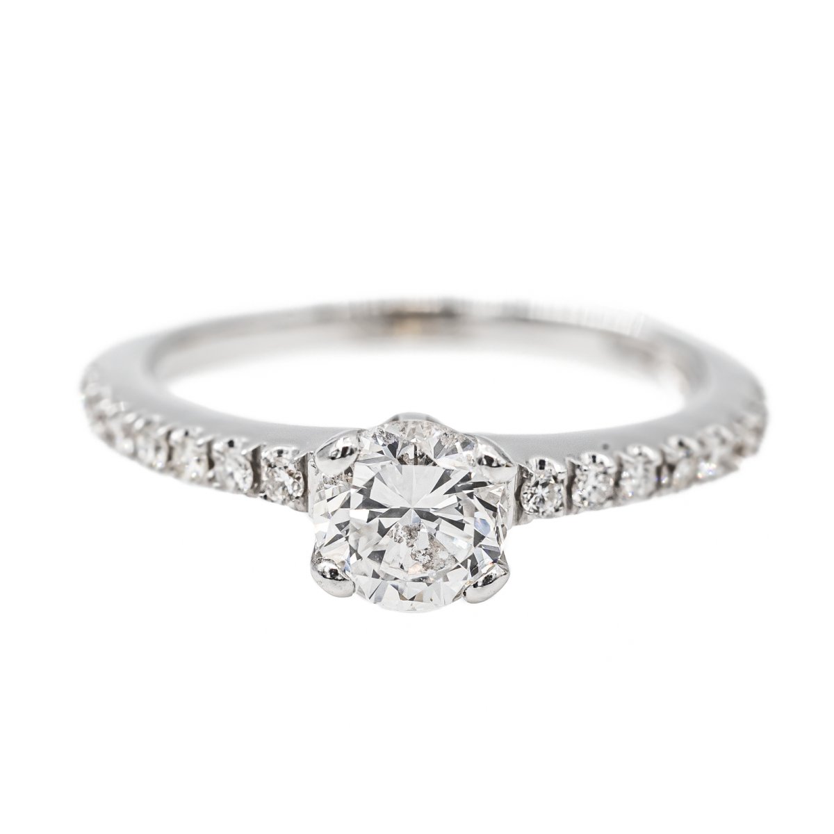 Bague Solitaire en Or blanc et Diamant - Castafiore