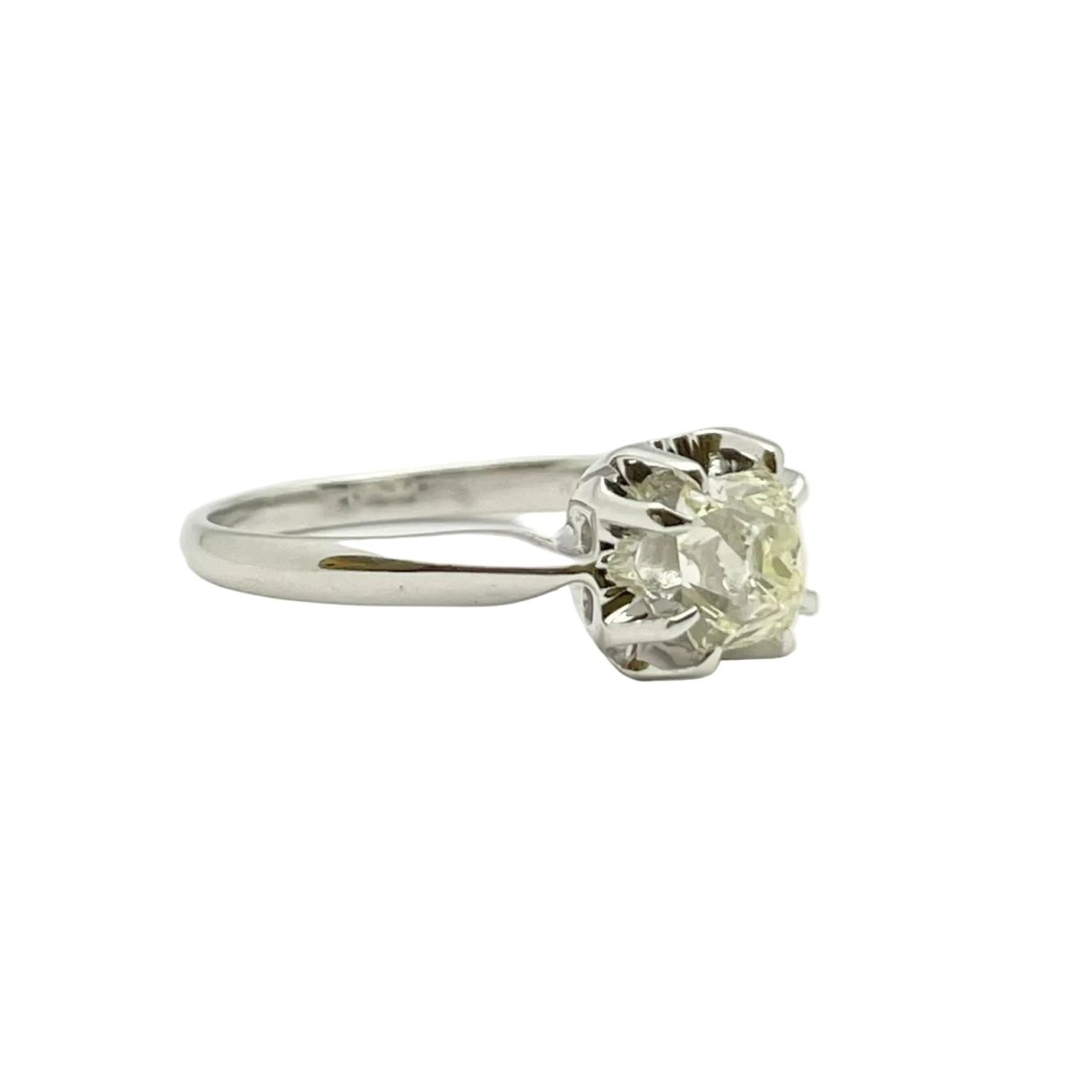 Bague Solitaire en or blanc et diamant - Castafiore