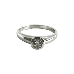 Bague Solitaire en or blanc et diamant - Castafiore