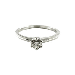 Bague Solitaire en or blanc et diamant - Castafiore