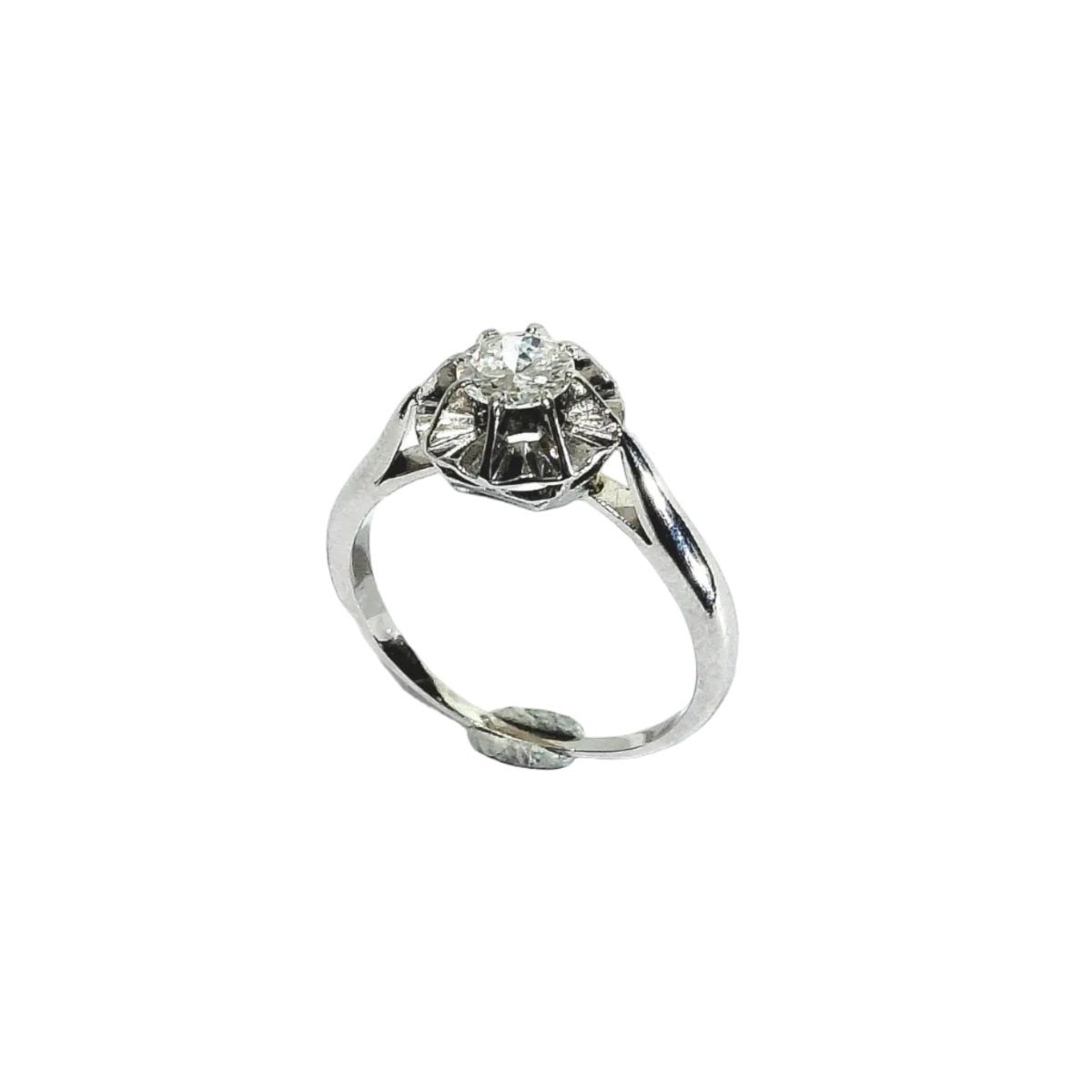 Bague Solitaire en or blanc et diamant - Castafiore