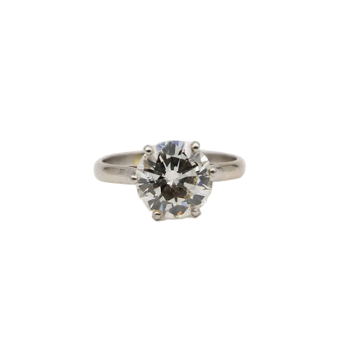 Bague Solitaire en or blanc et diamant - Castafiore