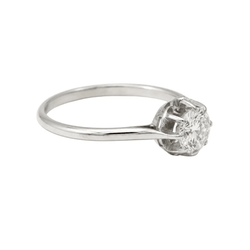 Bague Solitaire en or blanc et diamant - Castafiore