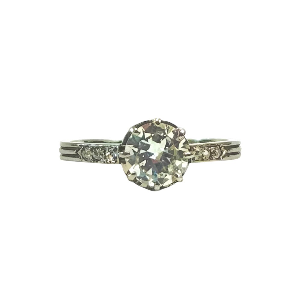 Bague Solitaire en or blanc et diamant - Castafiore