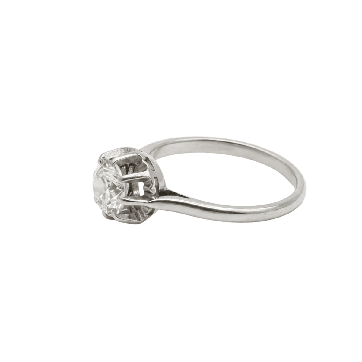 Bague Solitaire en or blanc et diamant - Castafiore