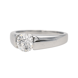 Bague Solitaire en or blanc et diamant - Castafiore