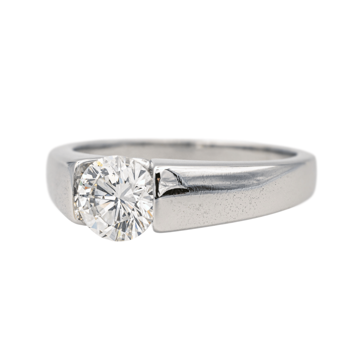 Bague Solitaire en or blanc et diamant - Castafiore