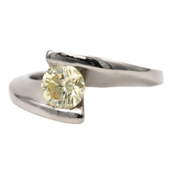 Bague Solitaire en or blanc et diamant - Castafiore