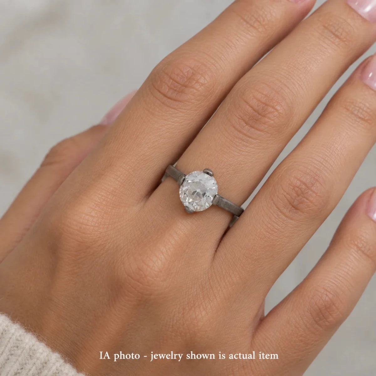 Bague Solitaire en or blanc et diamant - Castafiore