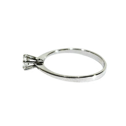 Bague Solitaire en or blanc et diamant - Castafiore