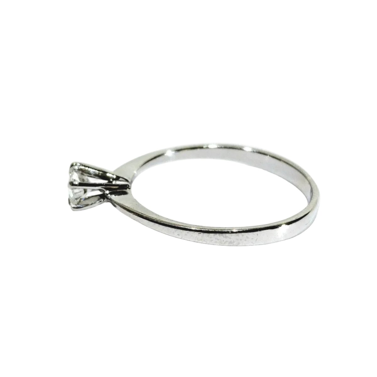 Bague Solitaire en or blanc et diamant - Castafiore