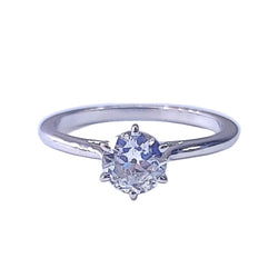 Bague Solitaire en or blanc et diamant - Castafiore