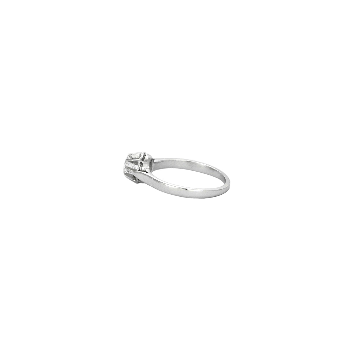 Bague Solitaire en or blanc et diamant - Castafiore