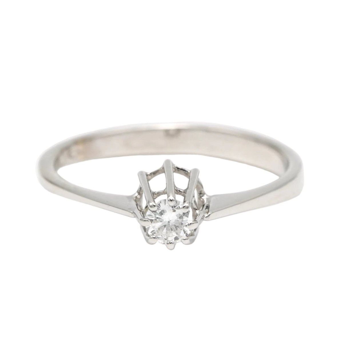 Bague Solitaire en or blanc et diamant - Castafiore