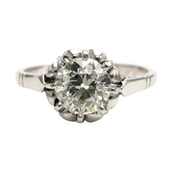 Bague Solitaire en or blanc et diamant - Castafiore