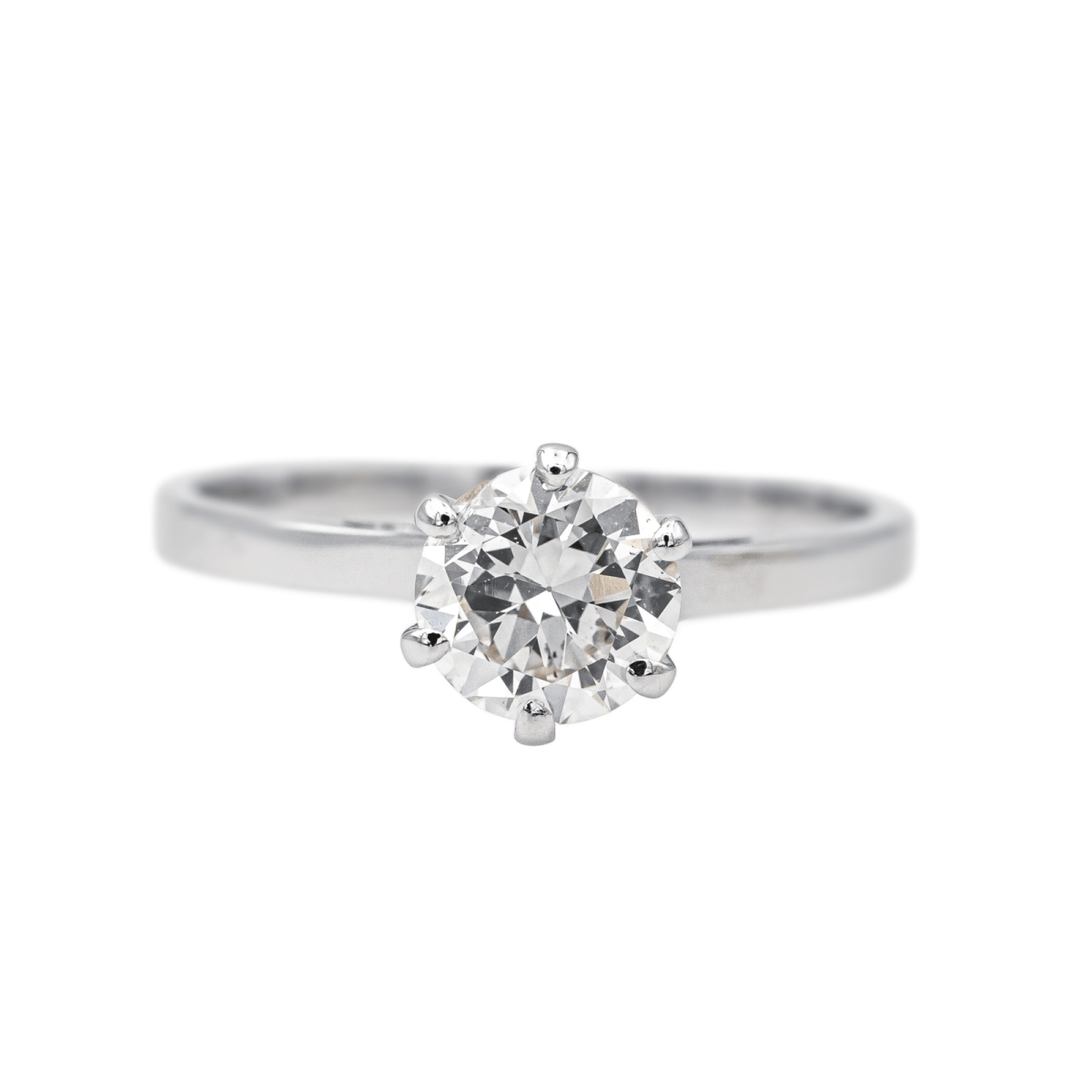 Bague Solitaire en or blanc et diamant - Castafiore