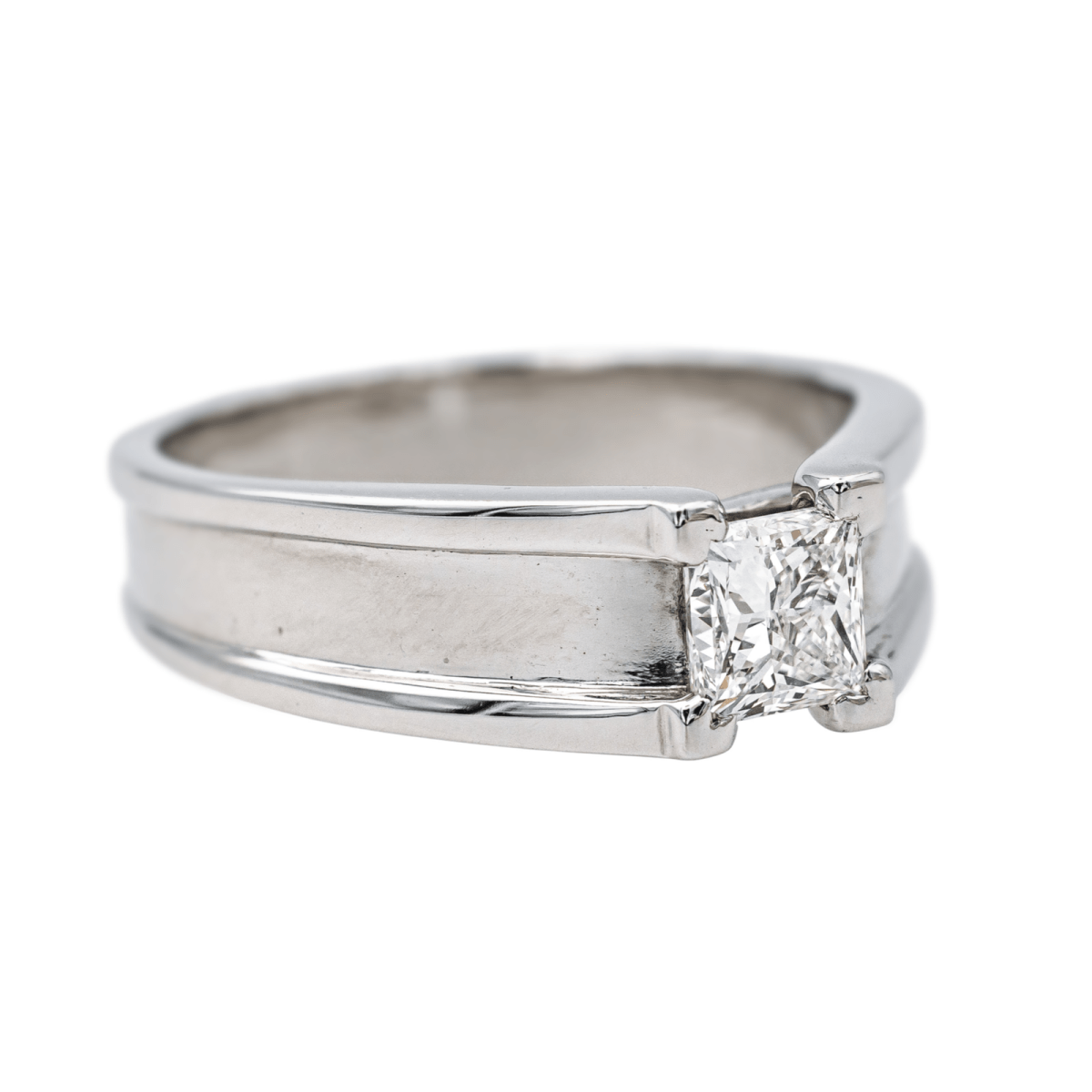 Bague Solitaire en or blanc et diamant - Castafiore