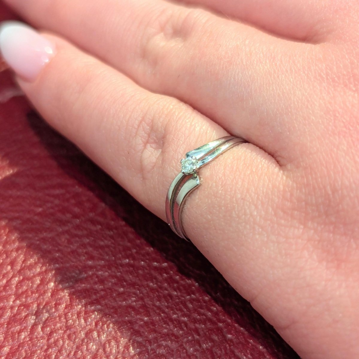 Bague Solitaire en or blanc et diamant - Castafiore