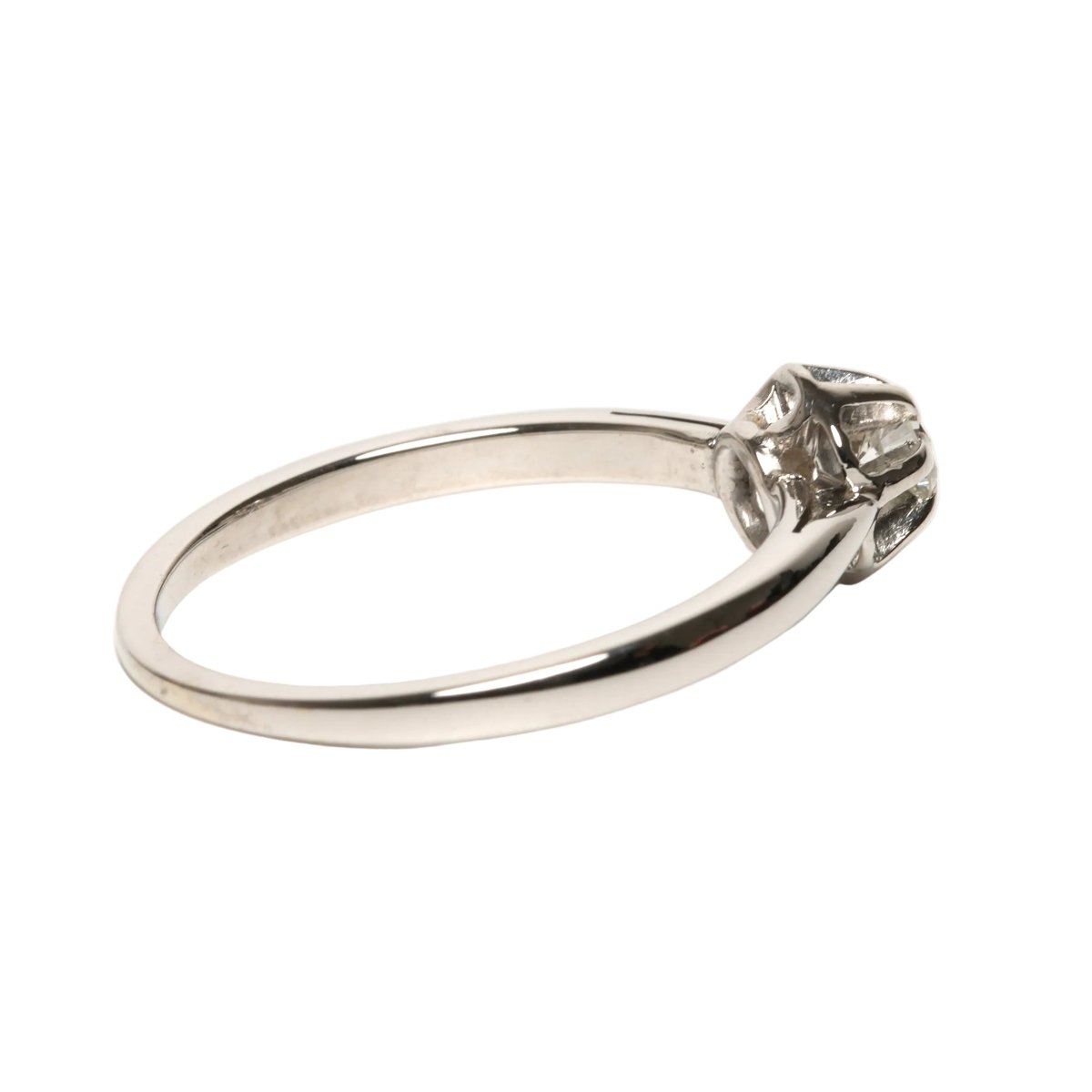 Bague Solitaire en or blanc et diamant - Castafiore