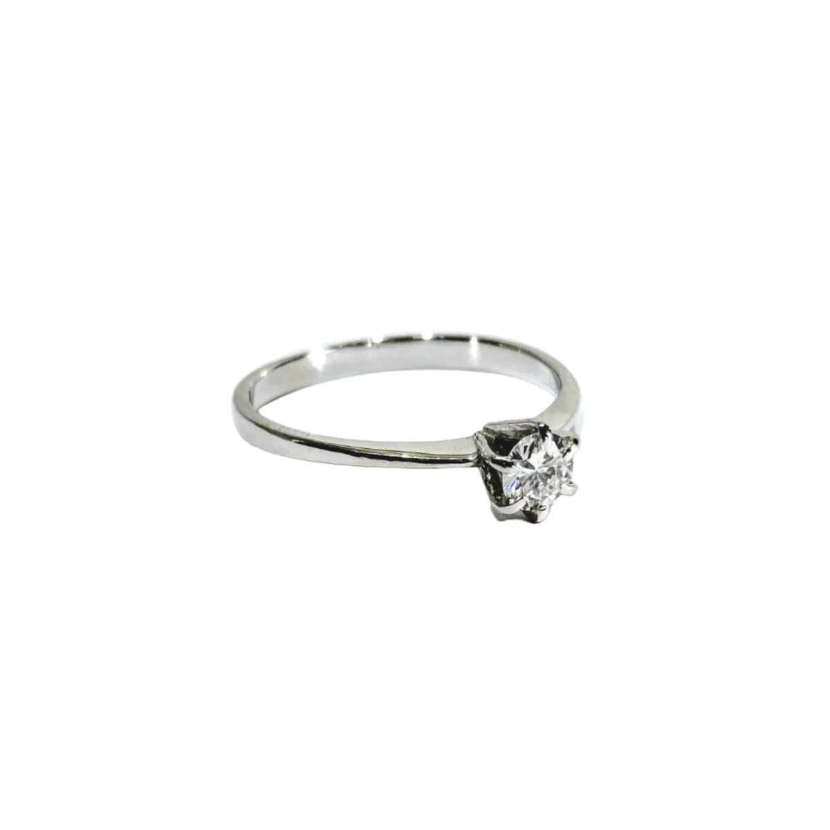 Bague Solitaire en or blanc et diamant - Castafiore