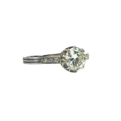 Bague Solitaire en or blanc et diamant - Castafiore