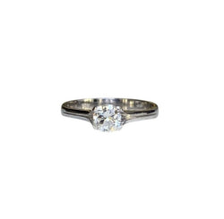 Bague Solitaire en or blanc et diamant - Castafiore