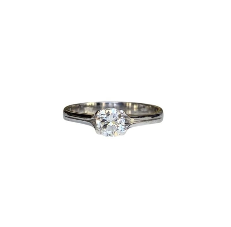 Bague Solitaire en or blanc et diamant - Castafiore