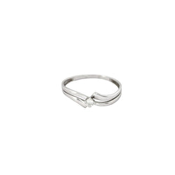 Bague Solitaire en or blanc et diamant - Castafiore