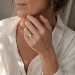 Bague Solitaire en or blanc et diamant - Castafiore