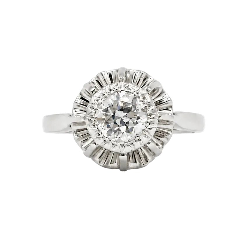 Bague Solitaire en or blanc et diamant - Castafiore