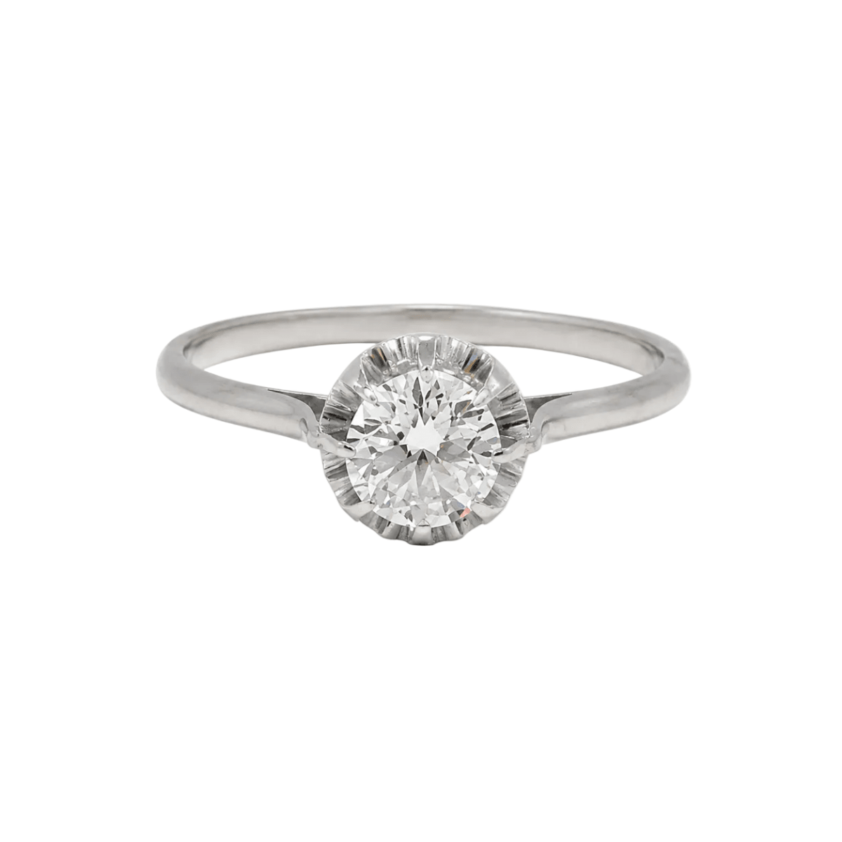 Bague Solitaire en or blanc et diamant - Castafiore