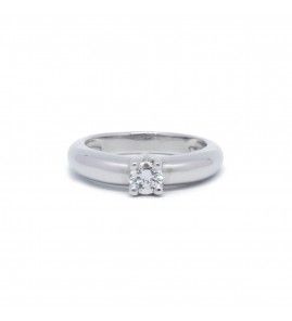 Bague Solitaire en or blanc et diamant - Castafiore