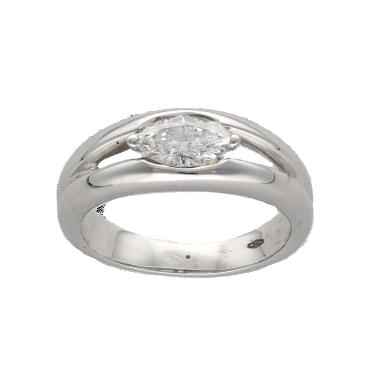 Bague Solitaire en or blanc et diamant - Castafiore