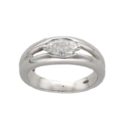 Bague Solitaire en or blanc et diamant - Castafiore