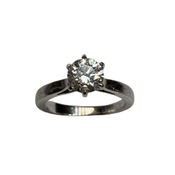 Bague Solitaire en or blanc et diamant - Castafiore