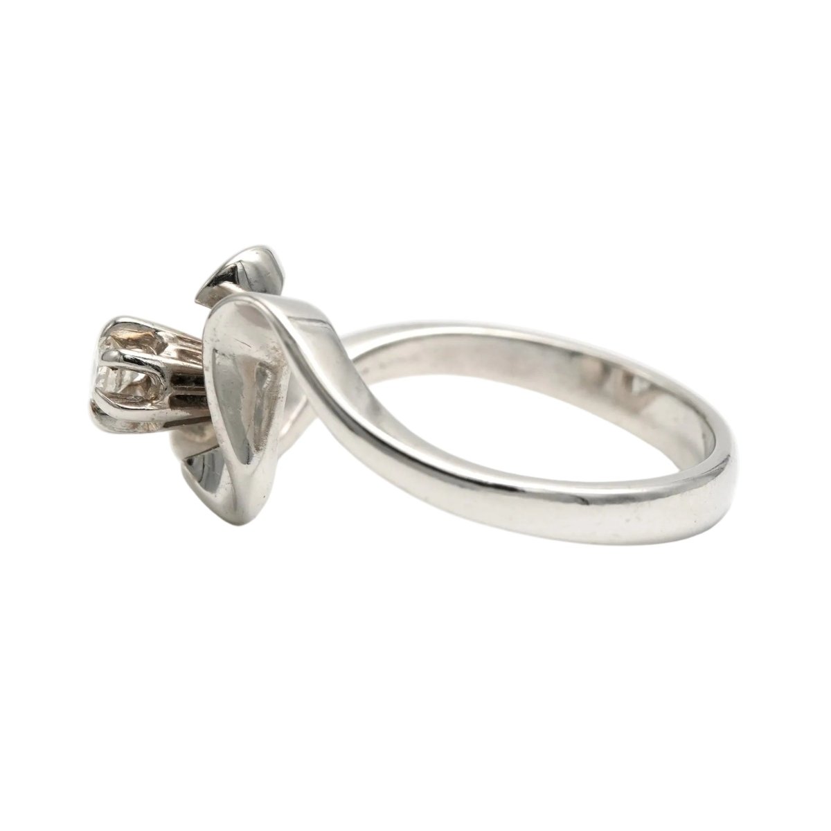 Bague Solitaire en or blanc et diamant - Castafiore