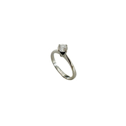 Bague Solitaire en or blanc et diamant - Castafiore