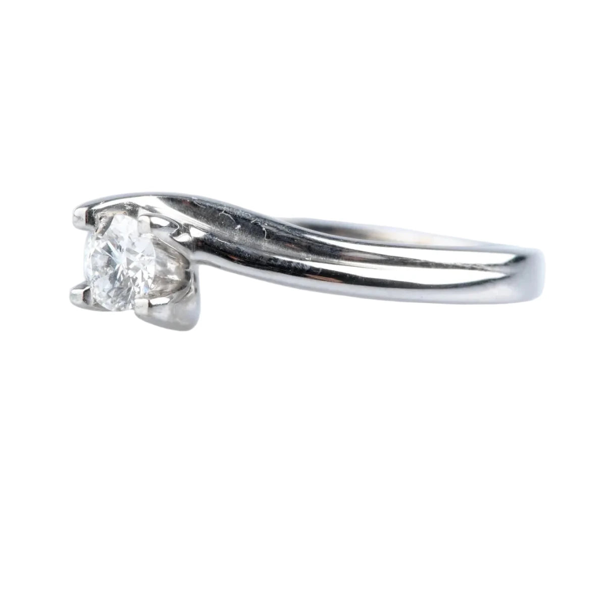 Bague Solitaire en or blanc et diamant - Castafiore