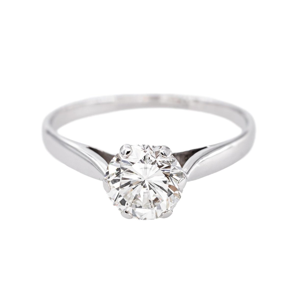 Bague Solitaire en or blanc et diamant - Castafiore