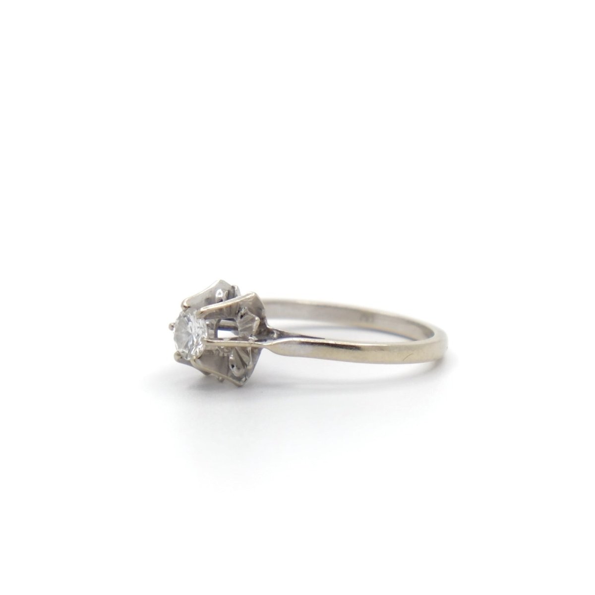 Bague Solitaire en or blanc et diamant - Castafiore