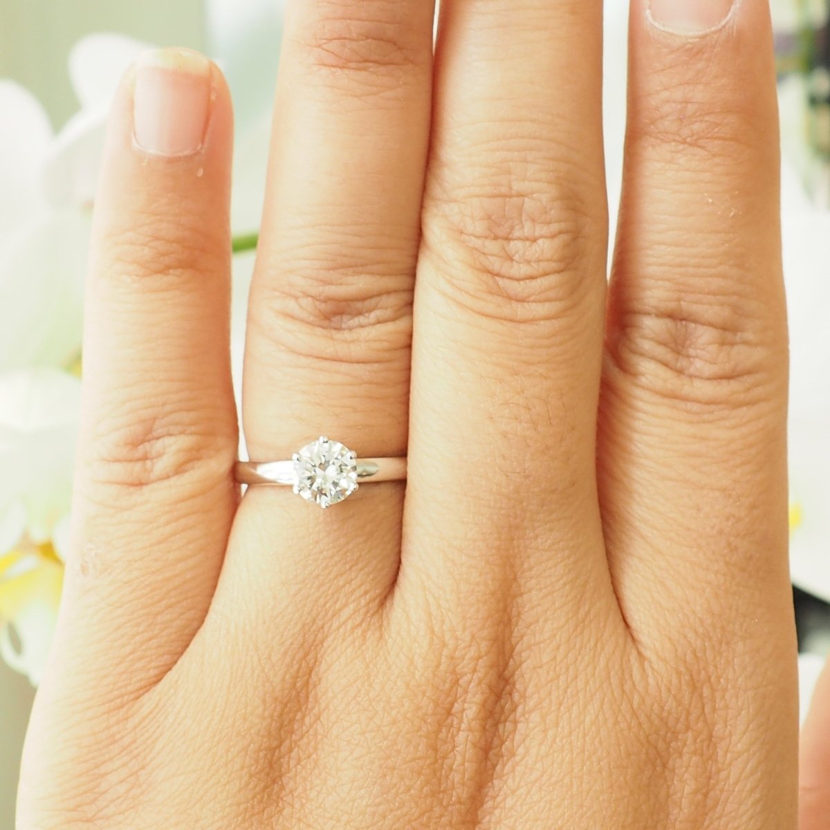 Bague Solitaire en or blanc et diamant - Castafiore