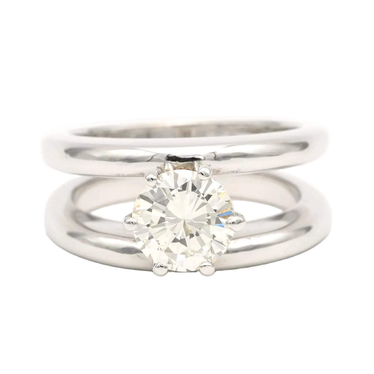 Bague Solitaire en or blanc et diamant - Castafiore