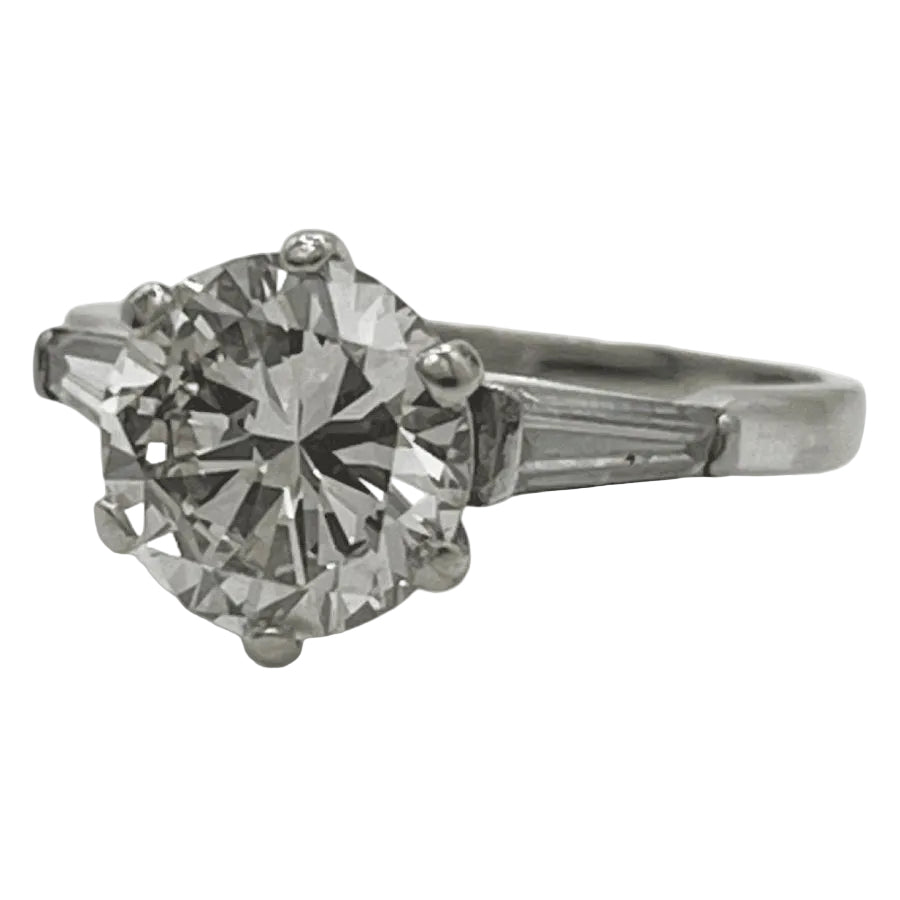 Bague solitaire en or blanc et diamant - Castafiore