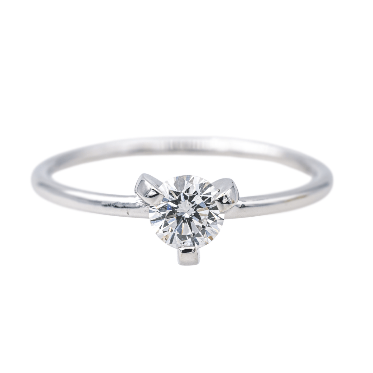 Bague Solitaire en or blanc et diamant - Castafiore